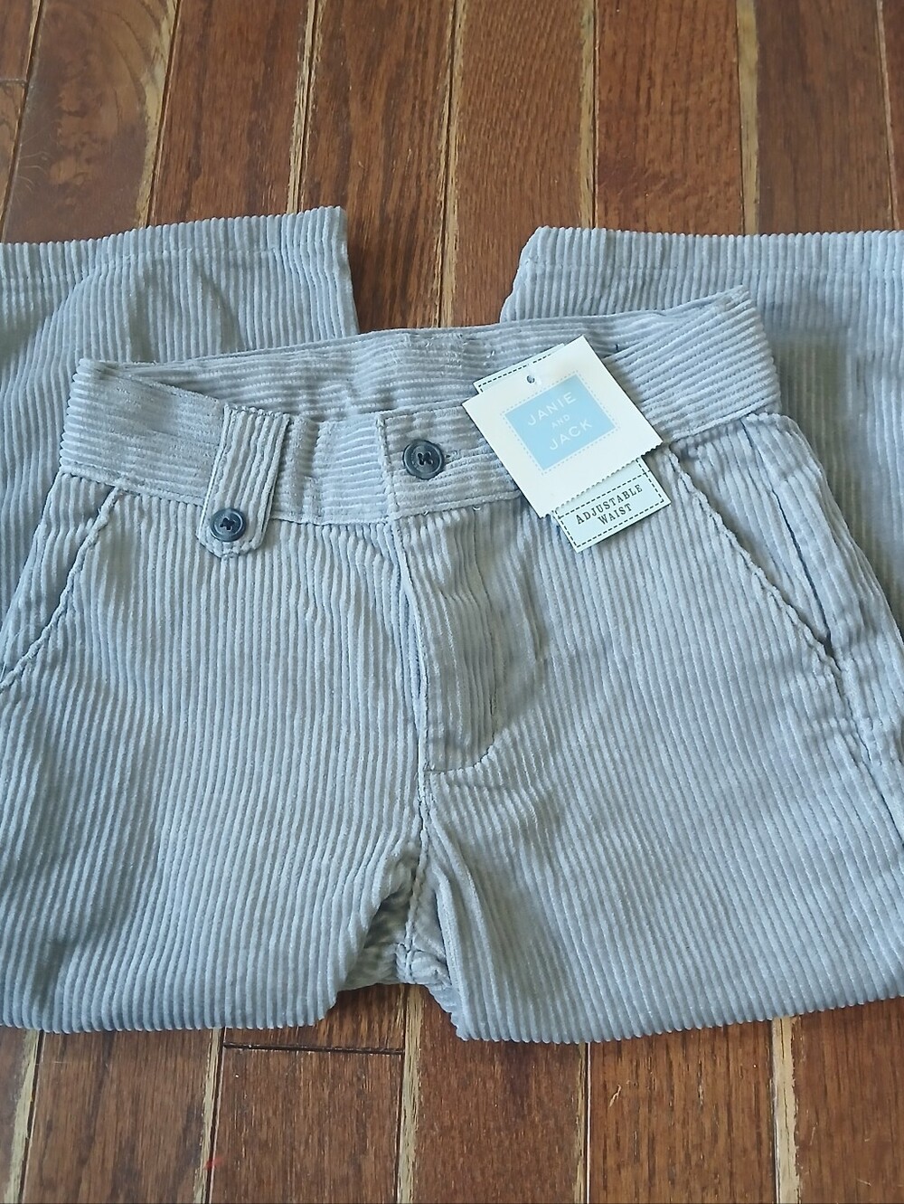 Janie and Jack Gray Corduroy Pants Sz 2T NWT Y2k 2000s Girls Boys Unisex